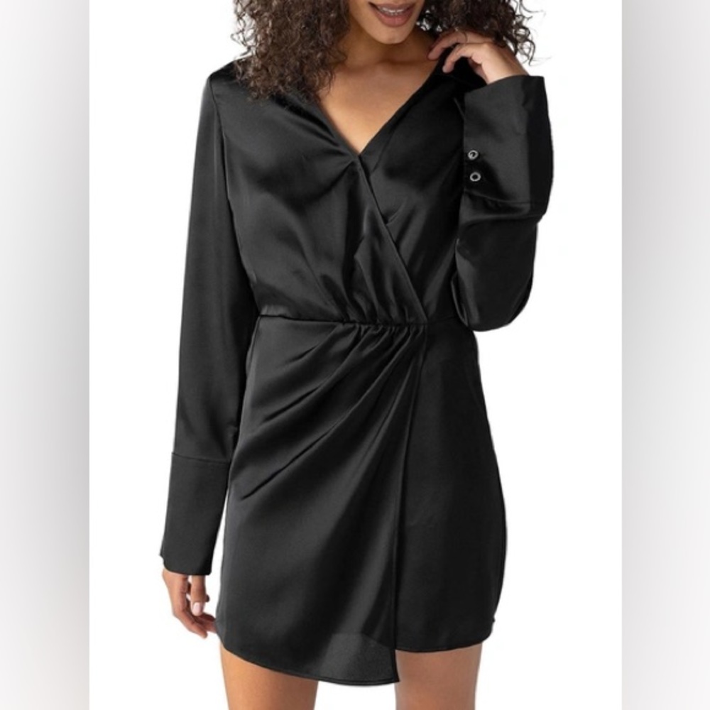 Sanctuary Womens Mini V-Neck Wrap Dress
